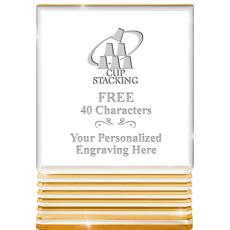 3.5"x5"GOLD ROCKWELL ACRYLIC