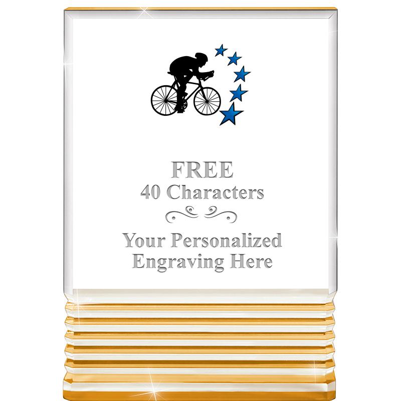 3.5"x5"GOLD ROCKWELL ACRYLIC