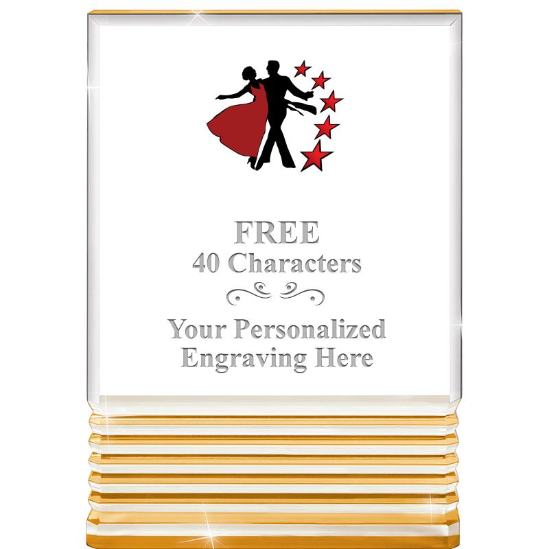 3.5"x5"GOLD ROCKWELL ACRYLIC