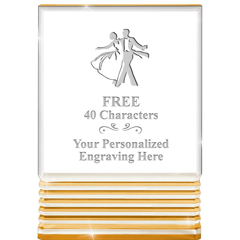 3.5"x5"GOLD ROCKWELL ACRYLIC