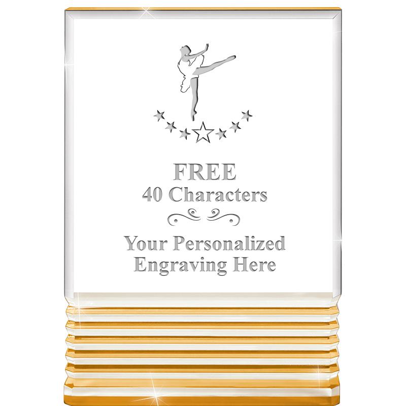 3.5"x5"GOLD ROCKWELL ACRYLIC