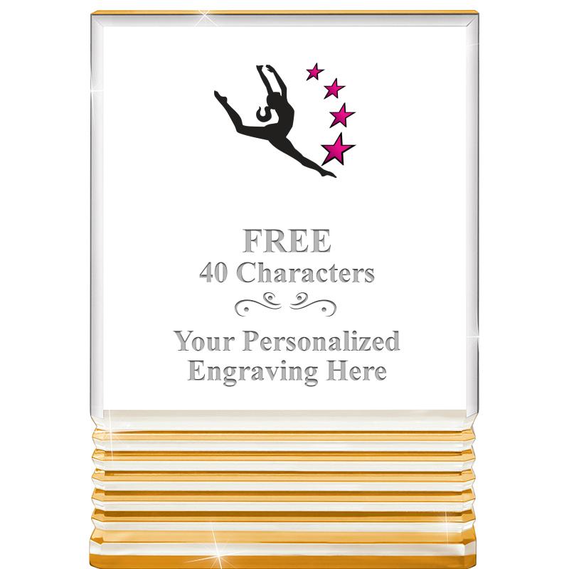 3.5"x5"GOLD ROCKWELL ACRYLIC