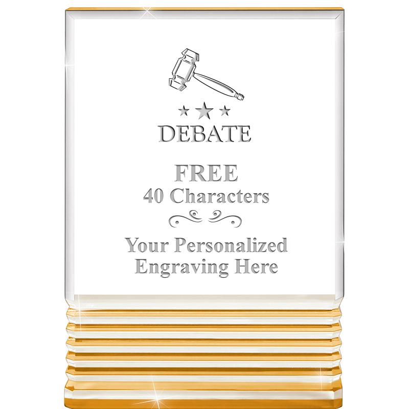 3.5"x5"GOLD ROCKWELL ACRYLIC