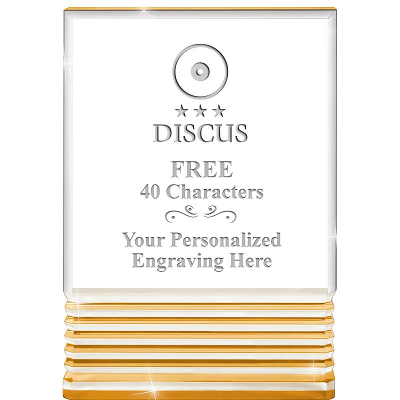 3.5"x5"GOLD ROCKWELL ACRYLIC