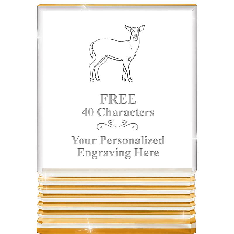 3.5"x5"GOLD ROCKWELL ACRYLIC