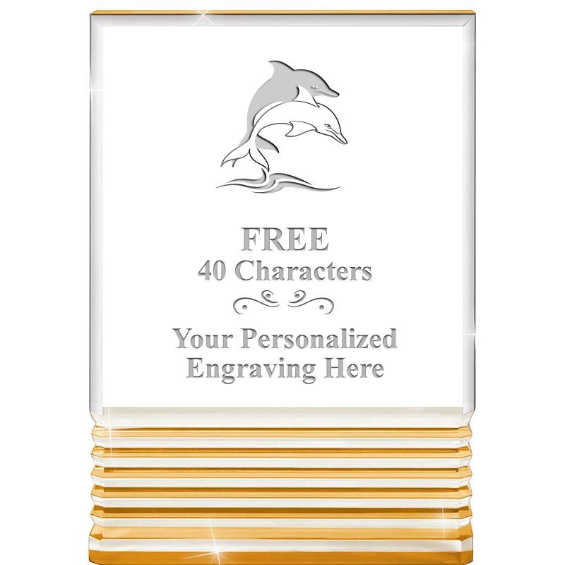 3.5"x5"GOLD ROCKWELL ACRYLIC