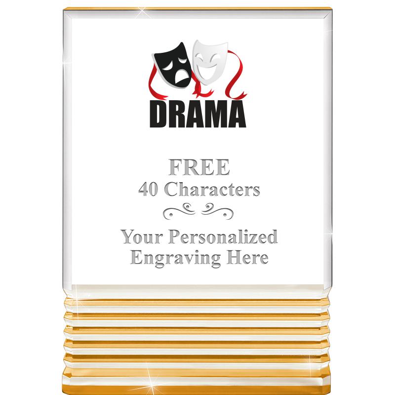 3.5"x5"GOLD ROCKWELL ACRYLIC