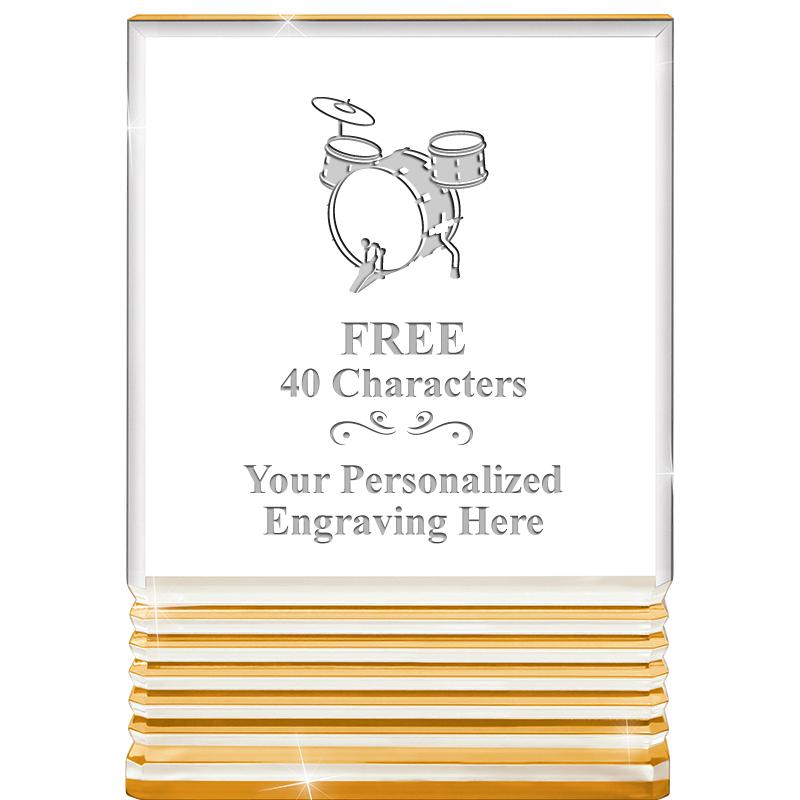 3.5"x5"GOLD ROCKWELL ACRYLIC