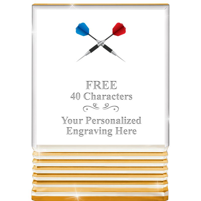 3.5"x5"GOLD ROCKWELL ACRYLIC