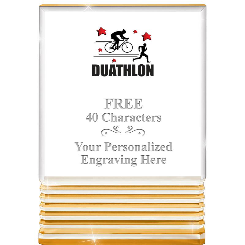 3.5"x5"GOLD ROCKWELL ACRYLIC