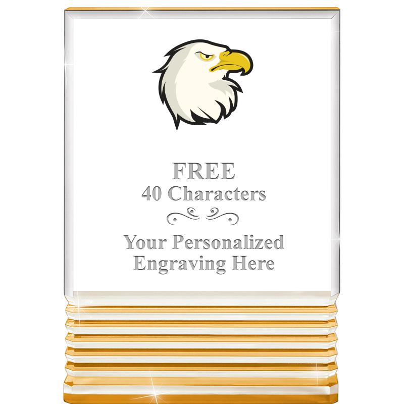 3.5"x5"GOLD ROCKWELL ACRYLIC