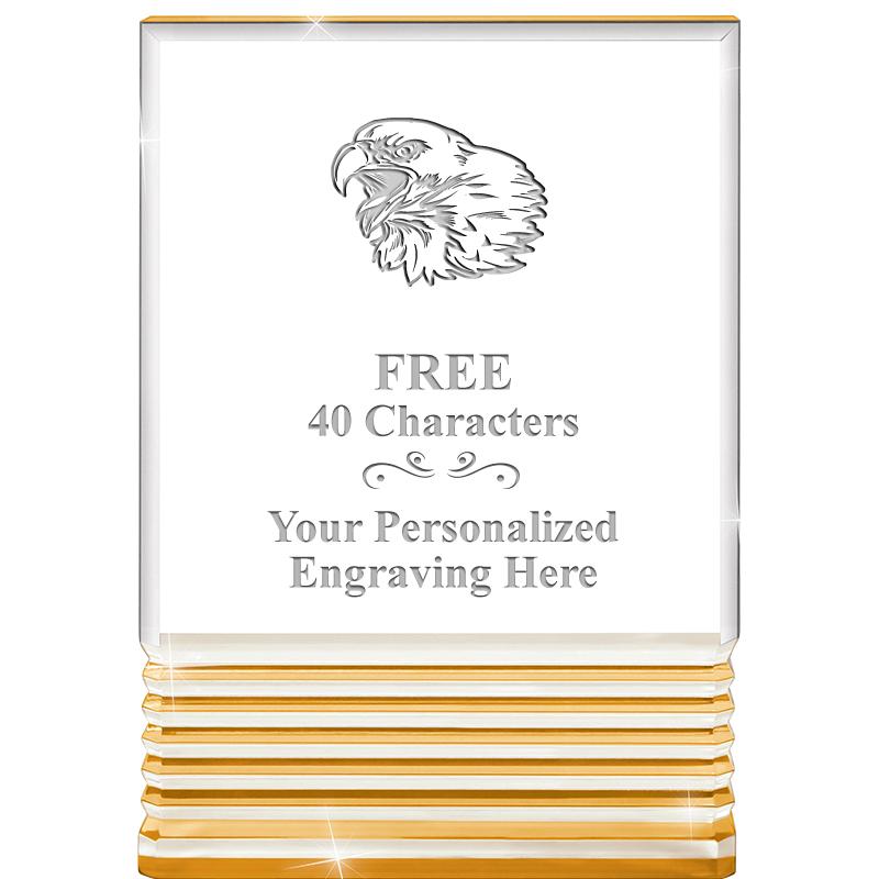 3.5"x5"GOLD ROCKWELL ACRYLIC