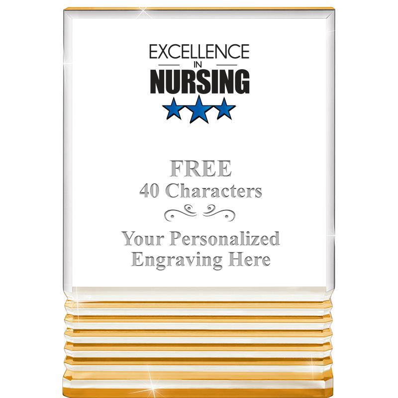 3.5"x5"GOLD ROCKWELL ACRYLIC