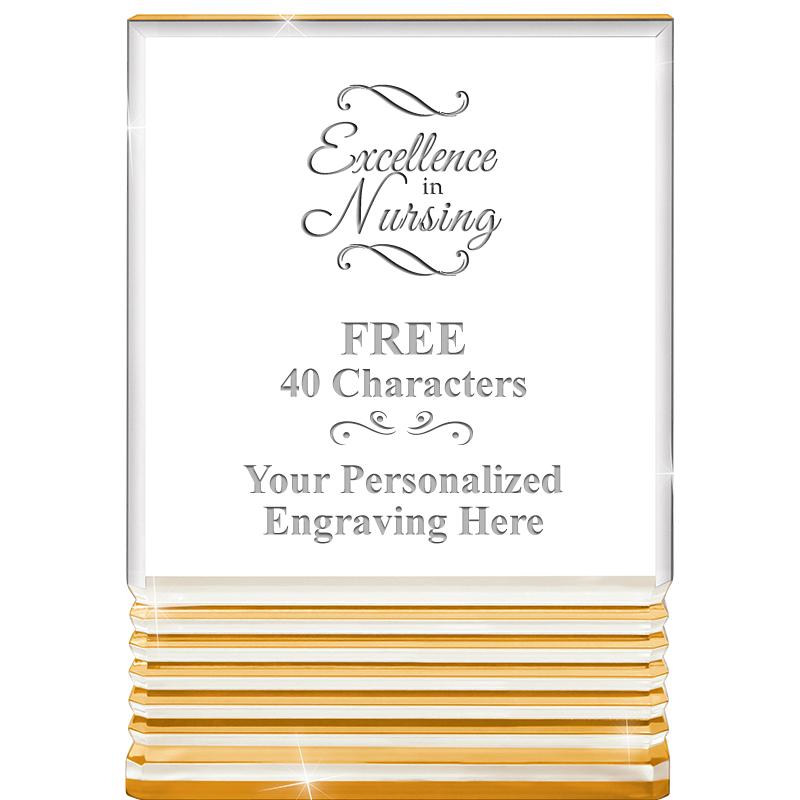 3.5"x5"GOLD ROCKWELL ACRYLIC