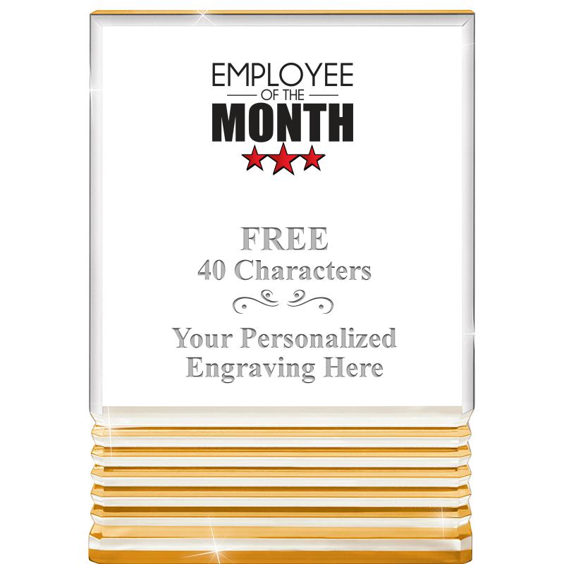 3.5"x5"GOLD ROCKWELL ACRYLIC