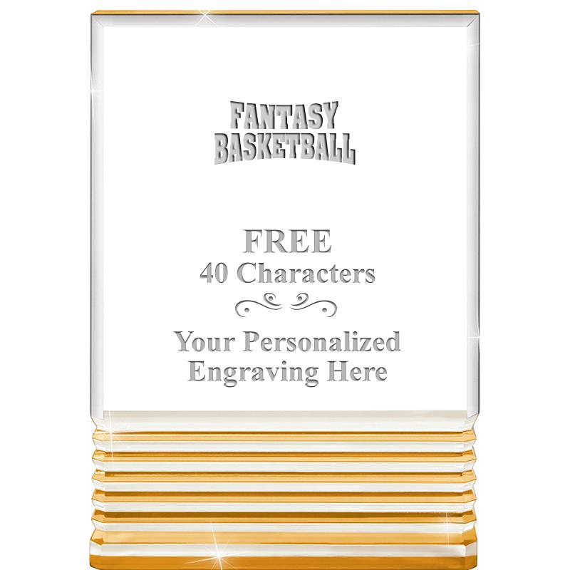 3.5"x5"GOLD ROCKWELL ACRYLIC