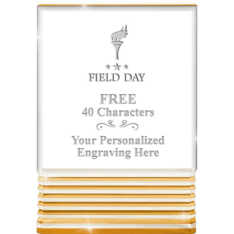 3.5"x5"GOLD ROCKWELL ACRYLIC