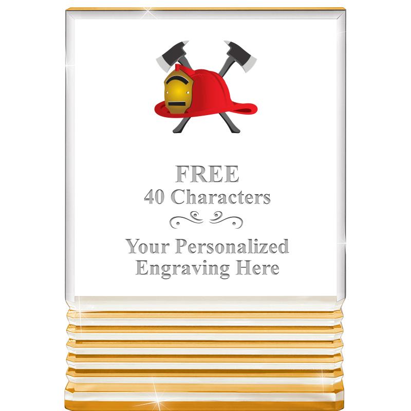 3.5"x5"GOLD ROCKWELL ACRYLIC