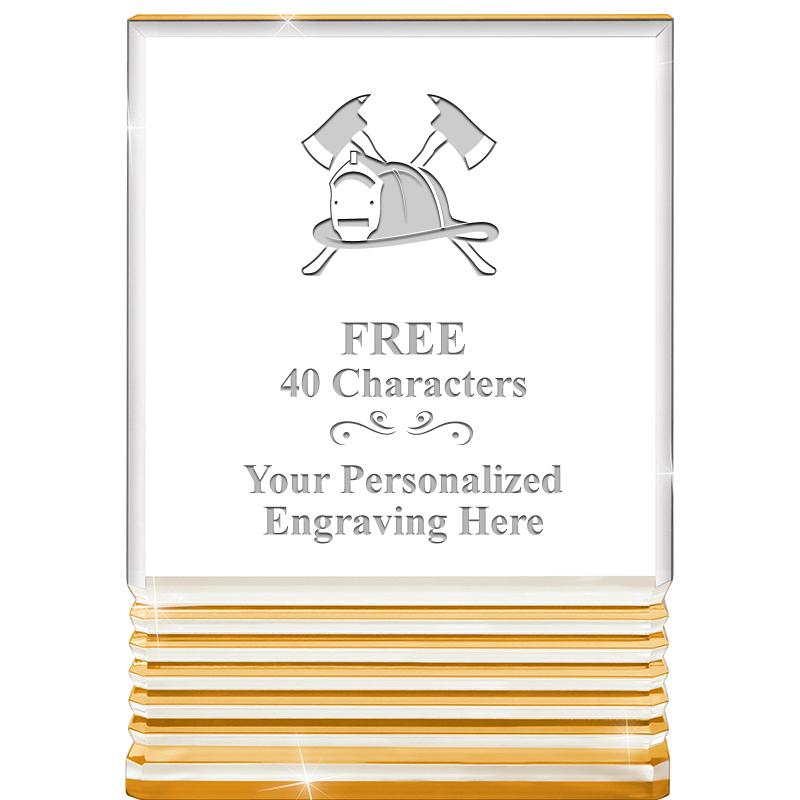 3.5"x5"GOLD ROCKWELL ACRYLIC