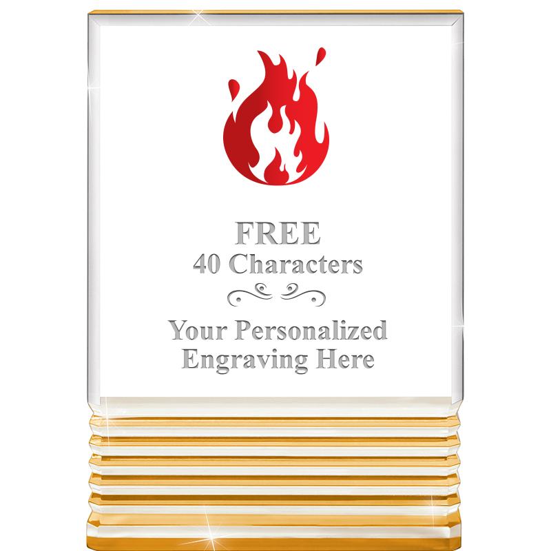 3.5"x5"GOLD ROCKWELL ACRYLIC