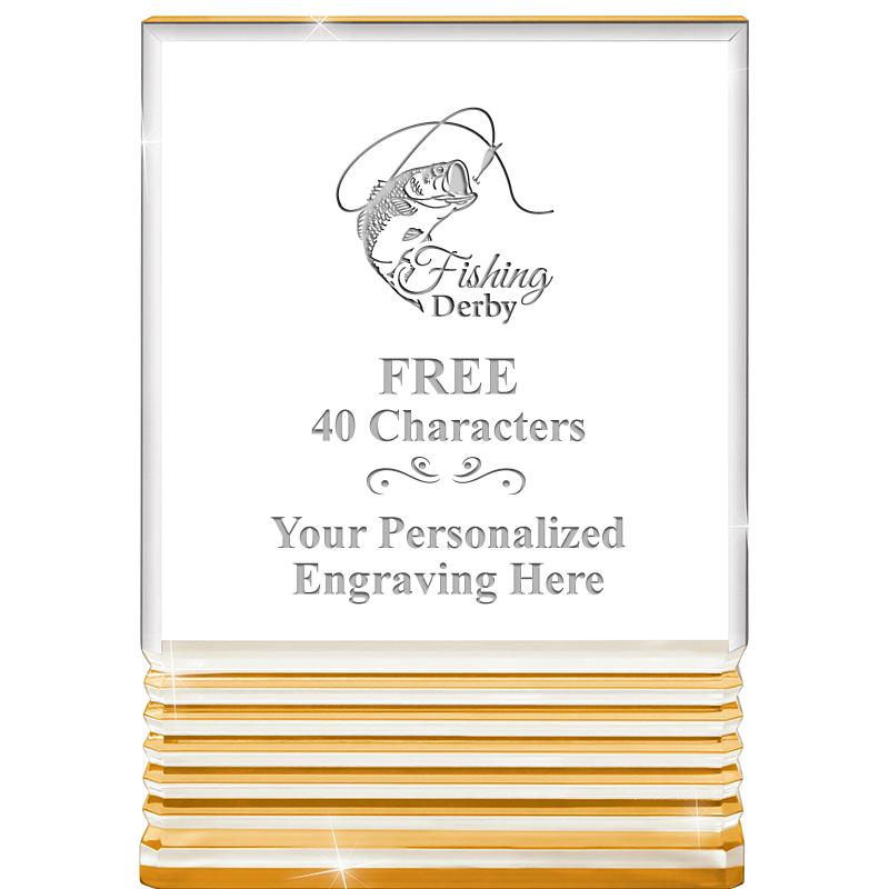 3.5"x5"GOLD ROCKWELL ACRYLIC