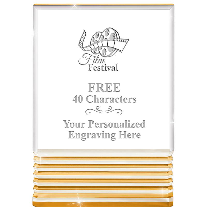 3.5"x5"GOLD ROCKWELL ACRYLIC