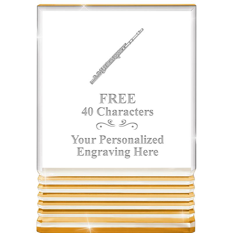 3.5"x5"GOLD ROCKWELL ACRYLIC