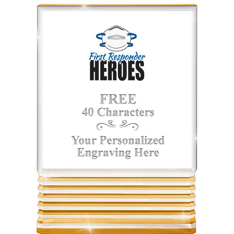 3.5"x5"GOLD ROCKWELL ACRYLIC