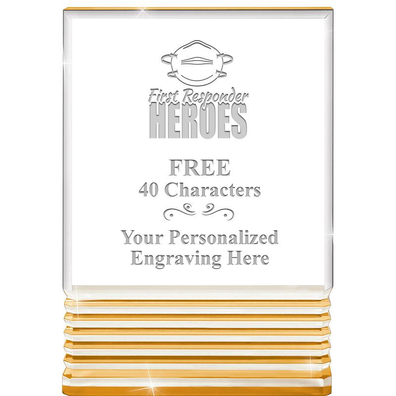 3.5"x5"GOLD ROCKWELL ACRYLIC