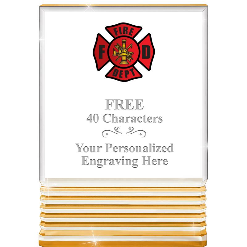 3.5"x5"GOLD ROCKWELL ACRYLIC