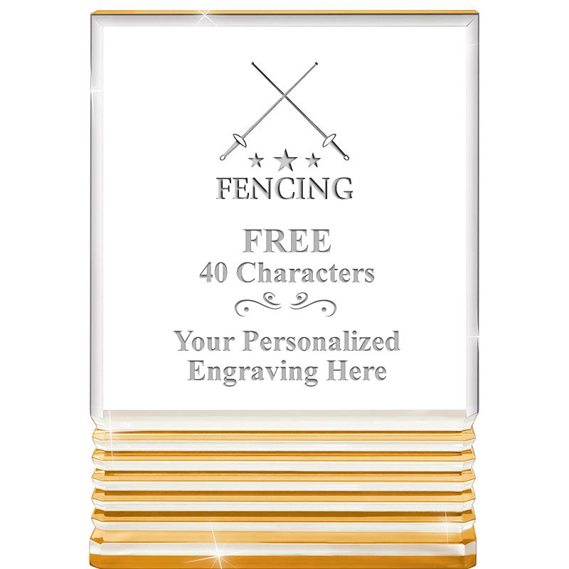 3.5"x5"GOLD ROCKWELL ACRYLIC