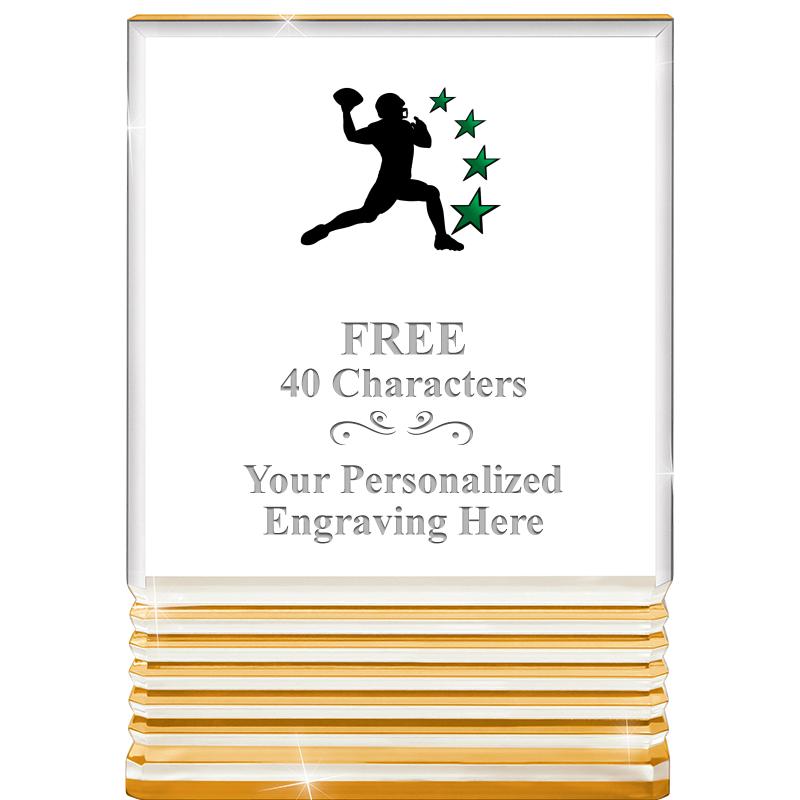 3.5"x5"GOLD ROCKWELL ACRYLIC