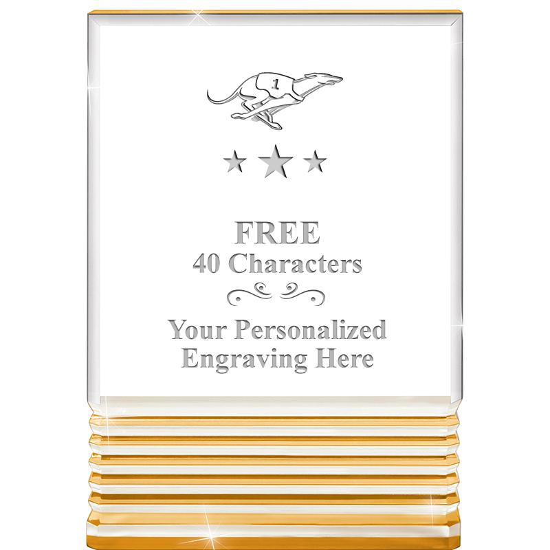 3.5"x5"GOLD ROCKWELL ACRYLIC