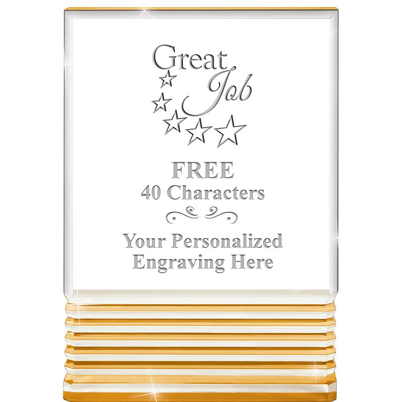 3.5"x5"GOLD ROCKWELL ACRYLIC