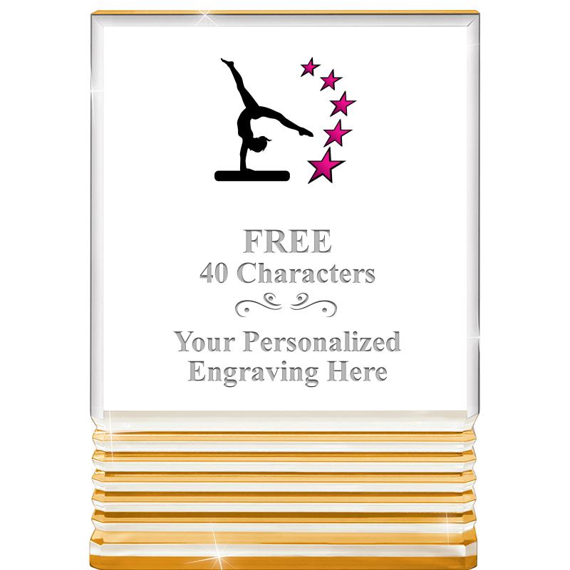 3.5"x5"GOLD ROCKWELL ACRYLIC