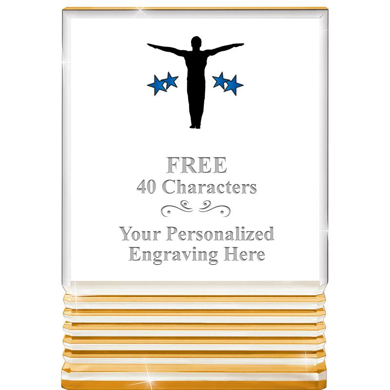 3.5"x5"GOLD ROCKWELL ACRYLIC