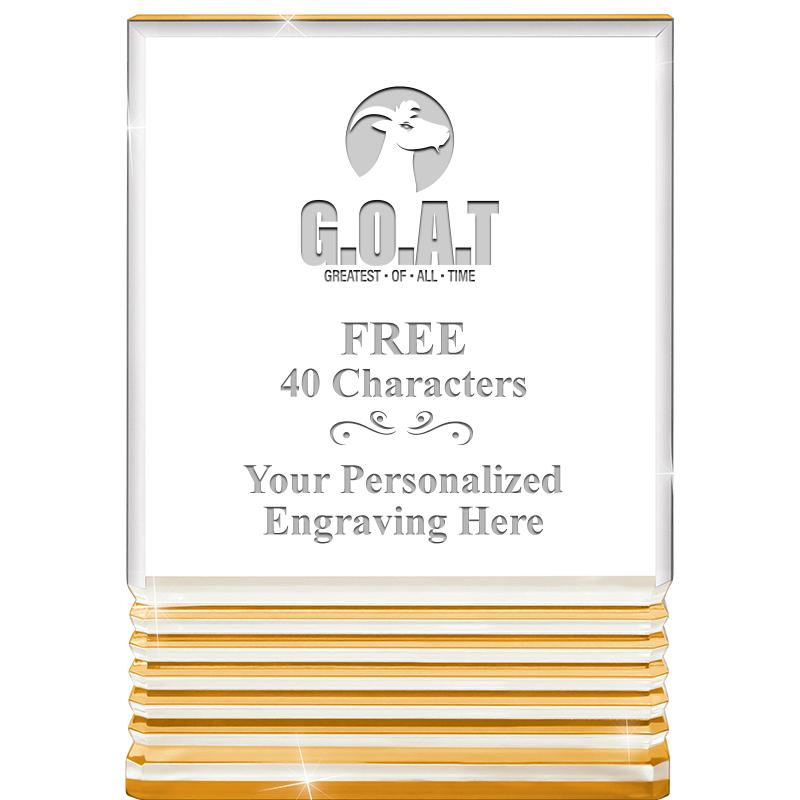 3.5"x5"GOLD ROCKWELL ACRYLIC