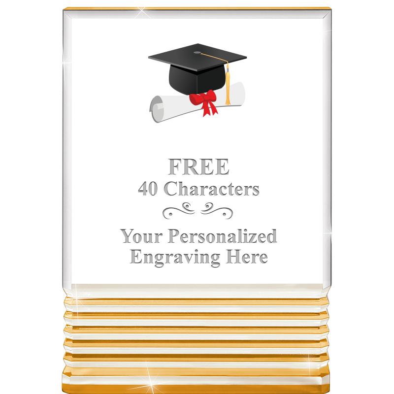 3.5"x5"GOLD ROCKWELL ACRYLIC