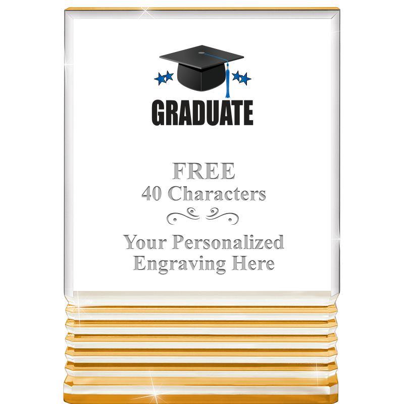 3.5"x5"GOLD ROCKWELL ACRYLIC