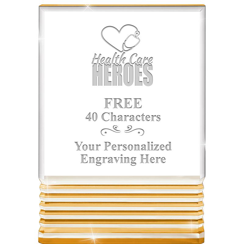 3.5"x5"GOLD ROCKWELL ACRYLIC