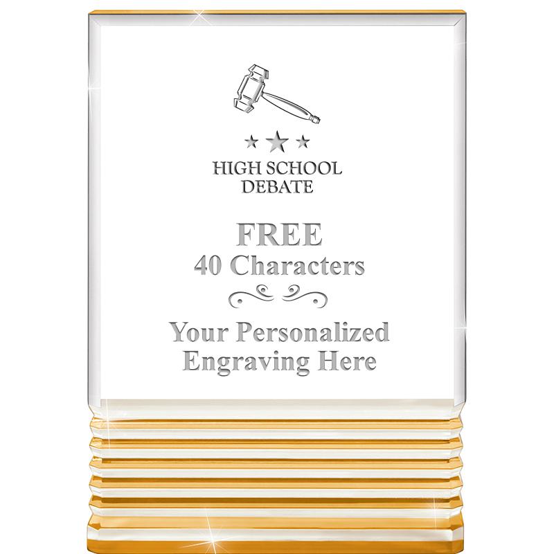 3.5"x5"GOLD ROCKWELL ACRYLIC