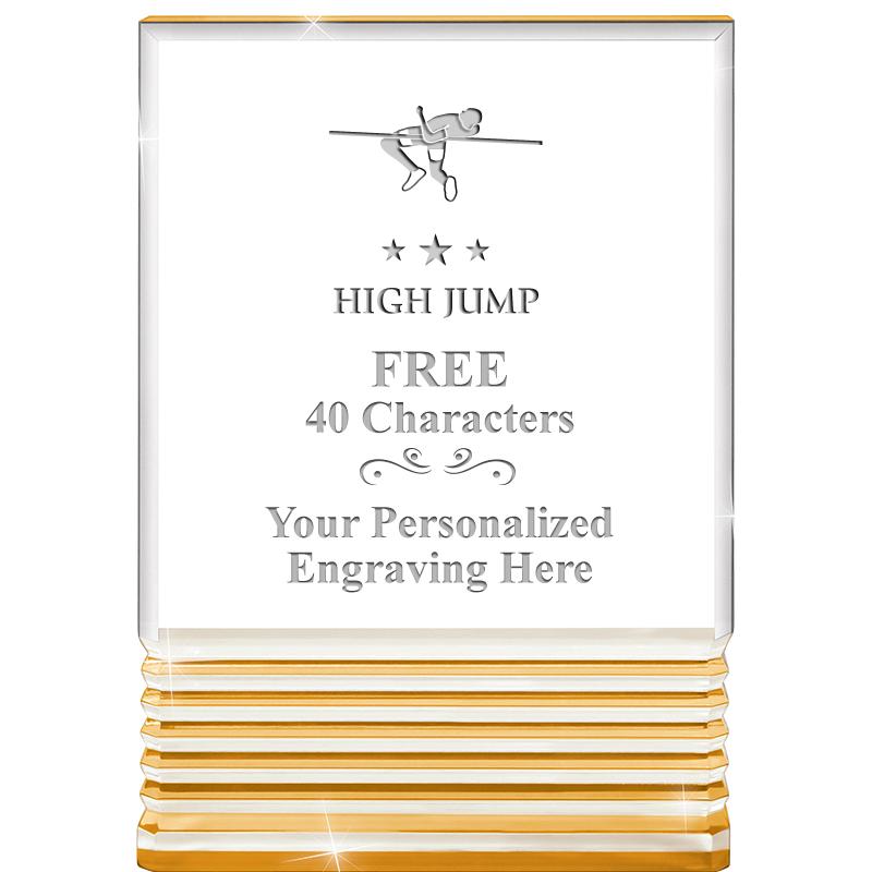 3.5"x5"GOLD ROCKWELL ACRYLIC