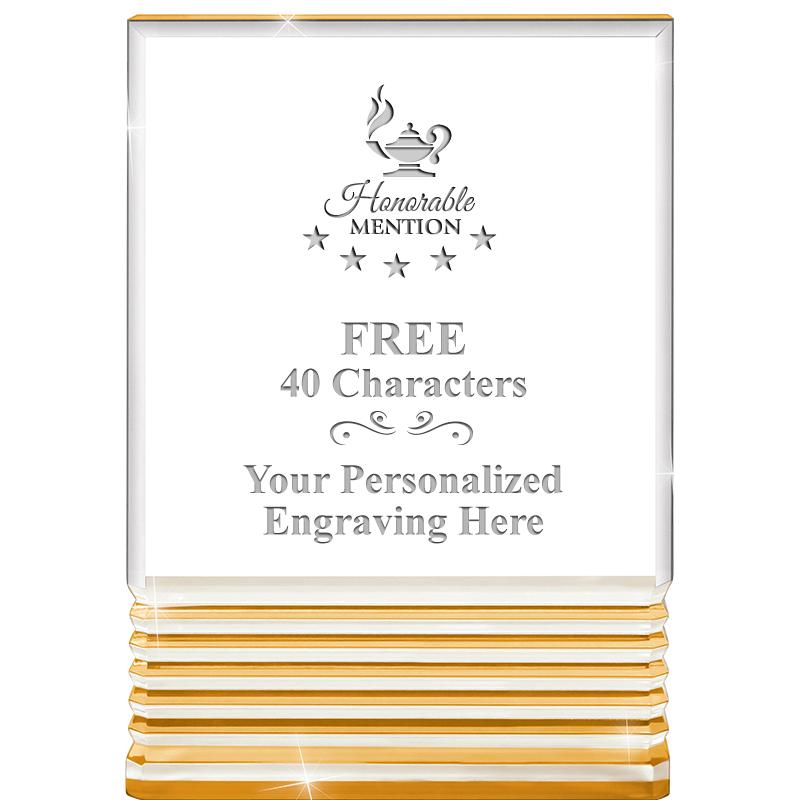 3.5"x5"GOLD ROCKWELL ACRYLIC