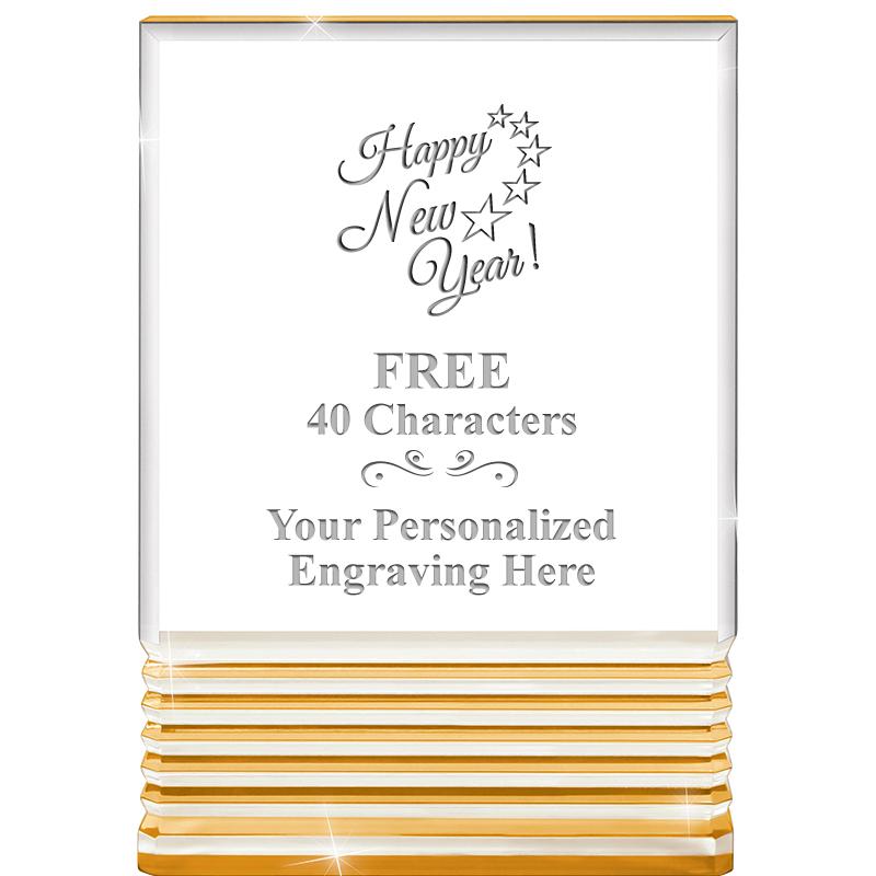 3.5"x5"GOLD ROCKWELL ACRYLIC