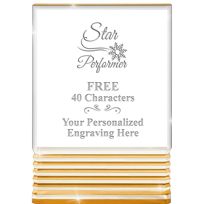 3.5"x5"GOLD ROCKWELL ACRYLIC