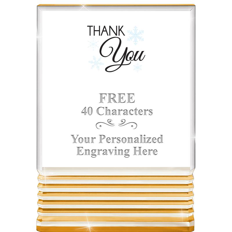 3.5"x5"GOLD ROCKWELL ACRYLIC