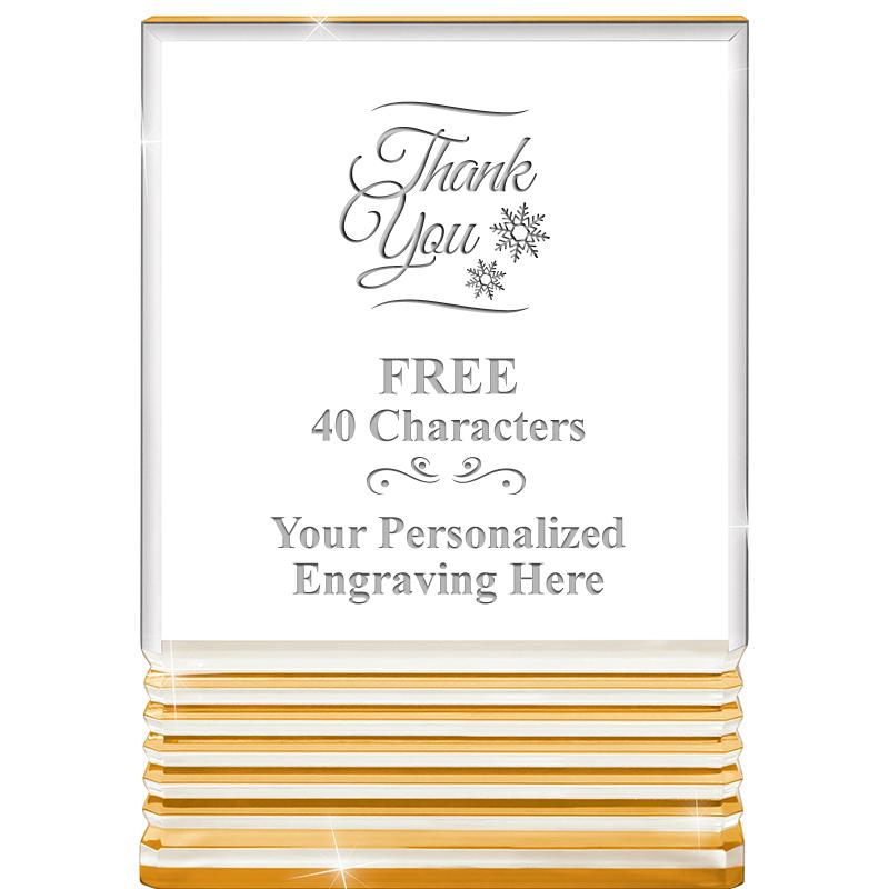 3.5"x5"GOLD ROCKWELL ACRYLIC