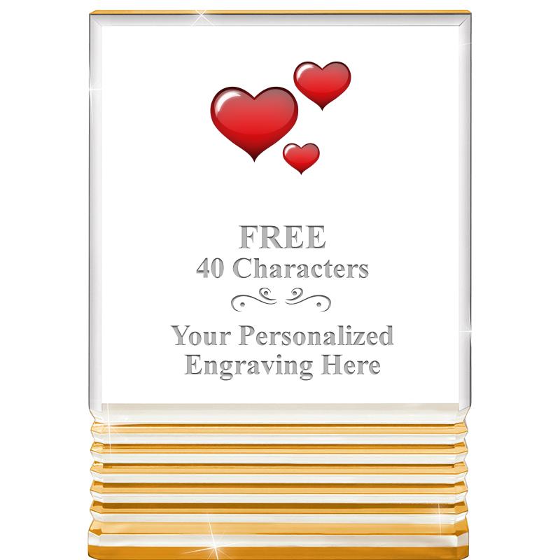 3.5"x5"GOLD ROCKWELL ACRYLIC