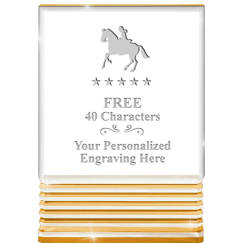 3.5"x5"GOLD ROCKWELL ACRYLIC