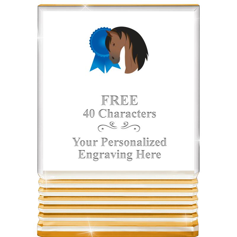 3.5"x5"GOLD ROCKWELL ACRYLIC